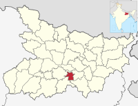 मानचित्र जिसमें शेखपुरा ज़िला Sheikhpura district हाइलाइटेड है