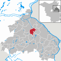 Läget för kommunen Bliesdorf i Landkreis Märkisch-Oderland