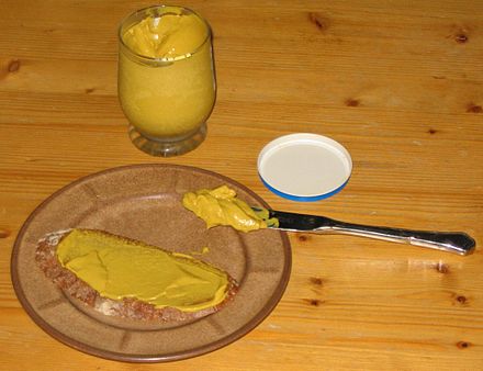 Mustard on bread