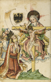Сигизмунд с двама придворни коленичили пред Христос