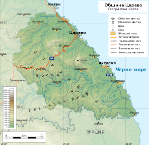 Община Царево на карте
