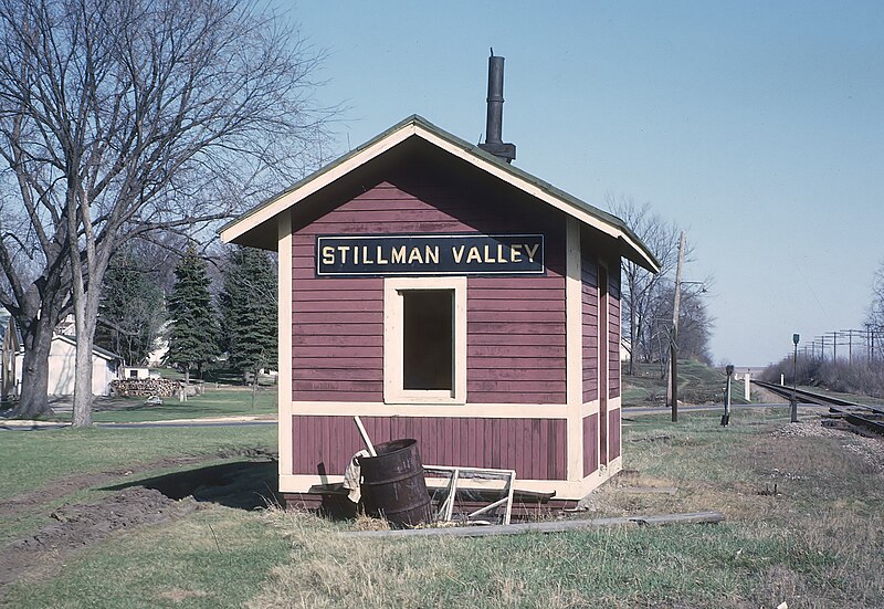 File:CGW non-agency 'station' at Stillman Valley, IL on Chicago District on April 6, 1963 (22254091368).jpg