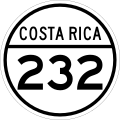 Roadshield of Costa Rica National Secondary Route 232