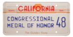 Почетная медаль Конгресса Калифорнии. Номерной знак.