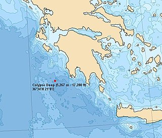 <span class="mw-page-title-main">Calypso Deep</span> Deepest part of the Mediterranean Sea