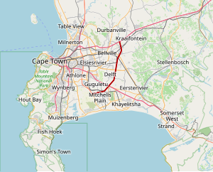 Cape Town R300 route map.svg