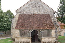 Caquetoire de l'église de Nohant (Indre).JPG