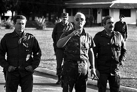 Aldo Rico, chef de la révolte des « visages peints » (« carapintadas », militaires nationalistes) en avril 1987.