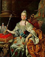 Catherine II by Alexey Antropov (18th c, Tretyakov gallery)