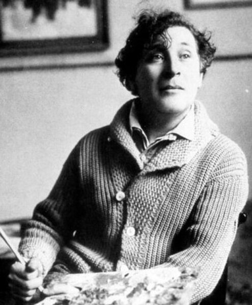 Photograph of Marc Chagall taken in 1921, the same year he would design the sets for GOSET's first Moscow production, An Evening of Sholem Aleichem