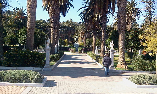 Chios Municipal Park, with a statue of Konstantinos Kanaris