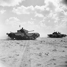 Churchill tanks of 'Kingforce' during the Second Battle of El Alamein Churchill III tanks of 'Kingforce', 1st Armoured Division, in the Western Desert, 5 November 1942. E18991.jpg
