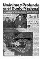 Tapa del diario Clarín, 28 de Julio de 1952