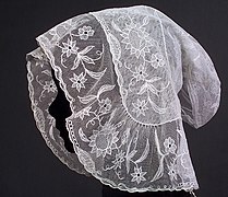 Coiffe (Breton-style embroidered lace cap of Amanlis)