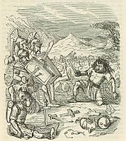Карикатура з книги «Комічна історія Стародавнього Риму», 1850-ті