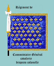 drapeau colonelle du régiment du Commissaire Général, avers et revers