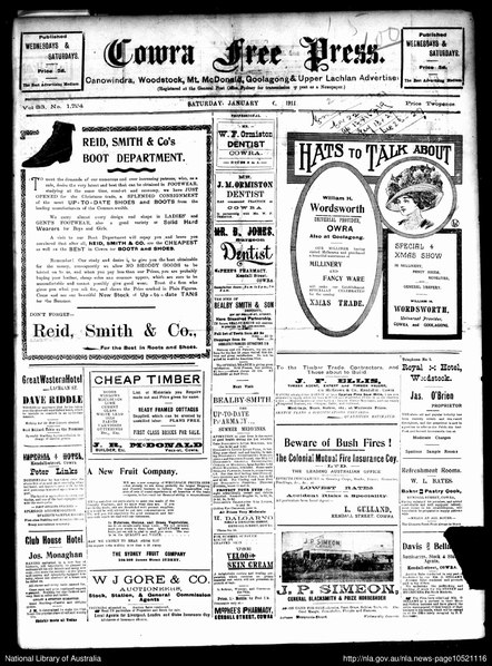 File:Cowra Free Press, front page, 7 January 1911.pdf