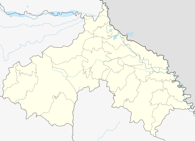 Mapa konturowa żupanii kopriwnicko-kriżewczyńskiej, w centrum znajduje się punkt z opisem „Koprivnica”