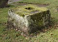 Cross base in St Helen's churchyard, Sefton Village