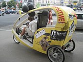 Cycle rickshaw in Moscow, Russia. Cycle rickshaw in Moscow.jpg