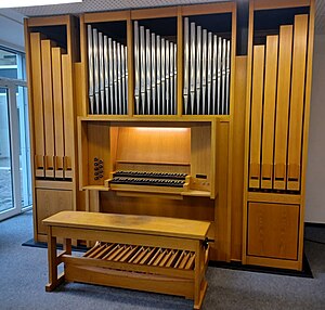 Düsseldorf-Grafenberg, Robert-Schumann-Hochschule, Kirchenmusikalisches Institut, Raum 03, Prengel-Orgel (3).jpg