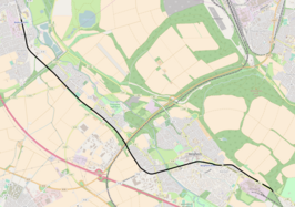 Spoorlijn Bedburg - aansluiting Martinswerk op de kaart