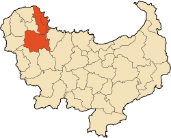 Mapa do distrito dentro da província de Skikda