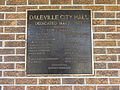 Daleville City Hall plaque