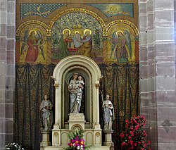 Autel secondaire de la Vierge et peintures monumentales (1864)
