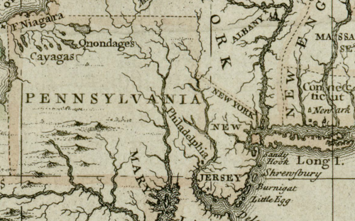 A map of Western Pennsylvania made in 1680 from the Darlington Collection