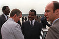 Kongon kansantasavallan presidentti Denis Sassou-Nguesso valtiovierailulla Yhdysvalloissa vuonna 1986