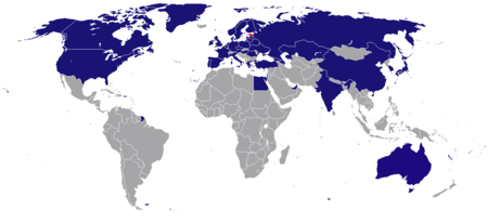 Countries with Estonian diplomatic missions Diplomatic missions of Estonia.png