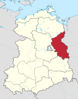 Bezirk Frankfurt District in 9 Kreise and 3 Stadtkreise, German Democratic Republic