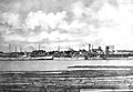 Docked ships, lumber mills, and logs, Willamette River near Portland, Oregon, 1905-1916 (AL+CA 4742).jpg