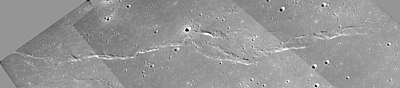 Mosaic of Apollo 15 panoramic camera images showing part of Dorsum Buckland, facing south Dorsum Buckland AS15-P-9346-9348-9350-9352.jpg