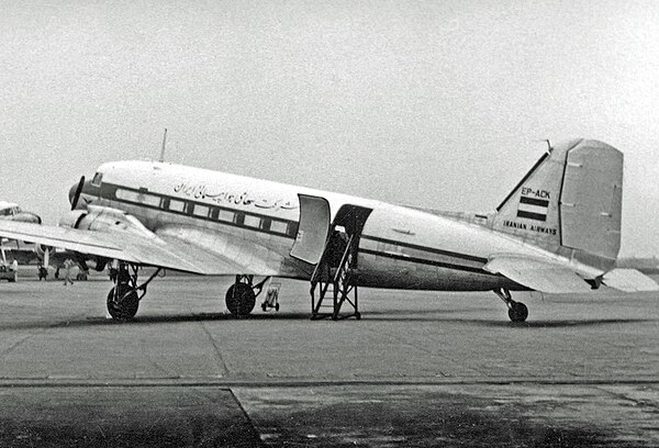 An Iranian Airways Douglas DC-3 freighter in 1954