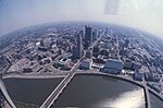 Thumbnail for File:Downtown aerial view looking northeast - DPLA - 6e3ff03bfe7487239ea451de70173e8f.jpg