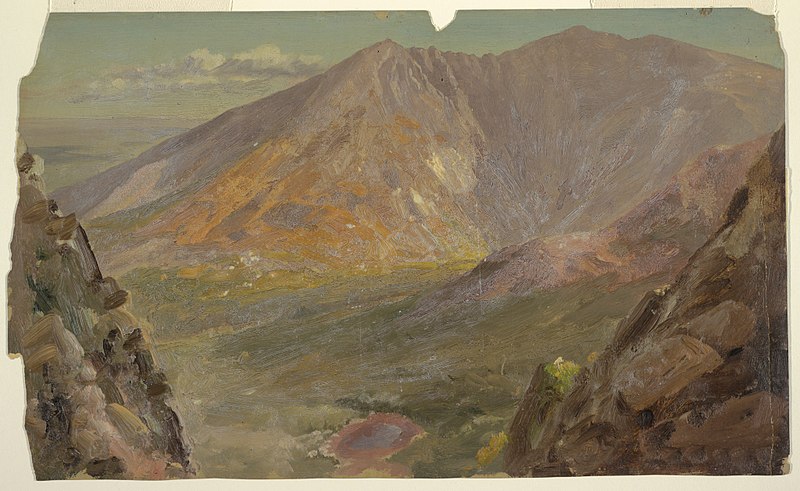 File:Drawing, Mt. Katahdin, Great Basin from South Turner Mountain, 1877 (CH 18201455-2).jpg