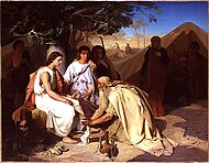 Emile Levy Abraham lavant les pieds aux trois anges.JPG