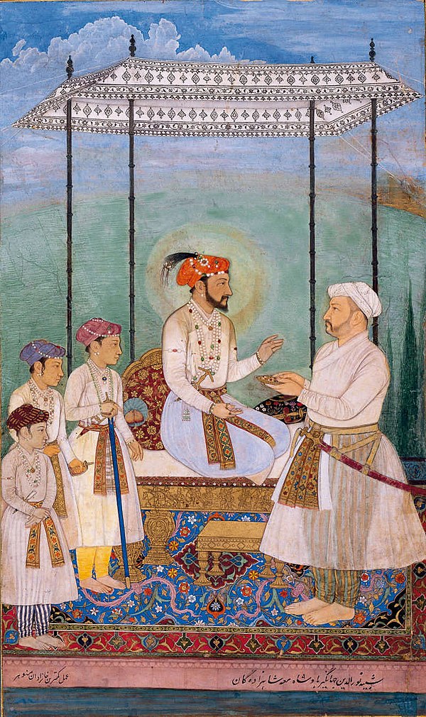 Asaf Khan with Shah Jahan and his sons