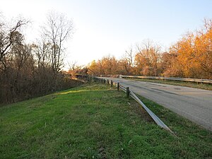 County Road 42 bridges Oyster Creek at English.