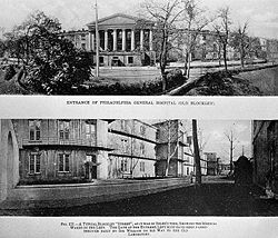 Entrance of Philadelphia General Hospital (Old Blockley) Entrance of Philadelphia General Hospital (Old Blockley) Wellcome L0004918.jpg