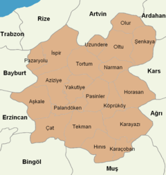 Erzurum location districts.png