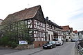 Gable-independent, two-story half-timbered house