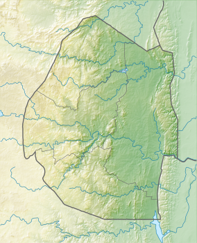 Map showing the location of Mkhaya Game Reserve