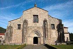 Facade of Saint Mary Church in Iria Flavia, Padrón, Galicia, Spain.jpg