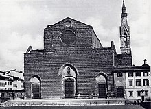 The original brick west front (before the 1860s Gothic Revival embellishments by Niccolo Matas) Facciata antica.jpg