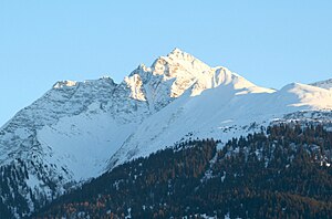 Piz Fess as seen from Laax / Falera