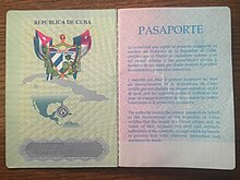 Front endpaper and first page of a Cuban passport File 001.jpeg