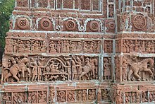 Terracotta relief at Kantanagar Temple Finest artwork and terracotta of Kantanagar temple 05.jpg